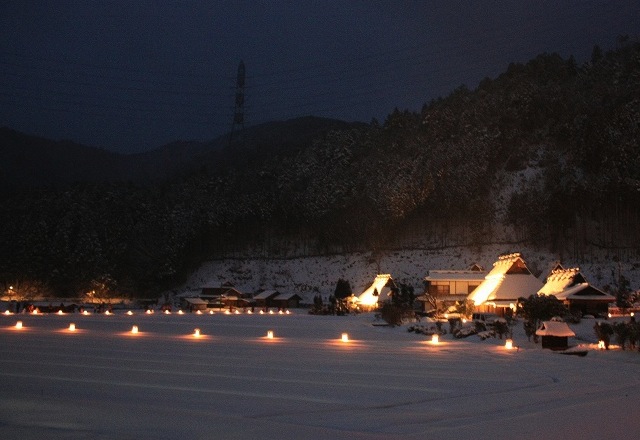 美山かやぶきの里・雪灯廊