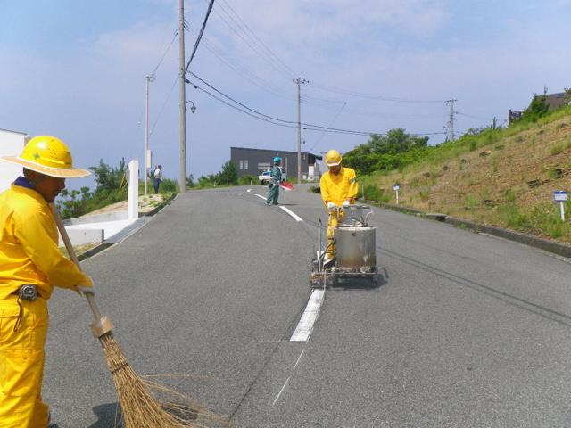 白線施工