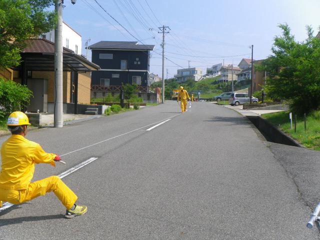 白線施工